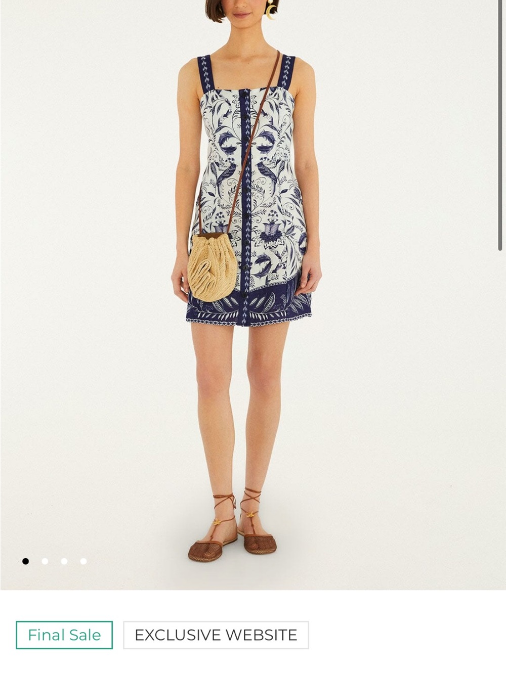 Farm Rio off white Nina mini dress - Picture 4 of 10